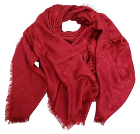 louis vuitton logo shawl cashmere red|Louis Vuitton shawls.